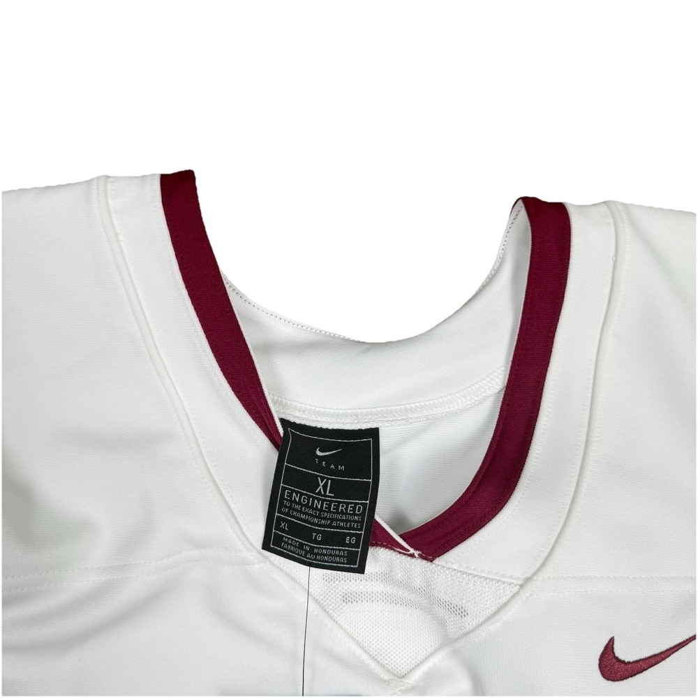 Nike Team Vapor Untouchable Jersey Men's XL White Maroon Vented AO4800 NWT - Picture 4 of 12